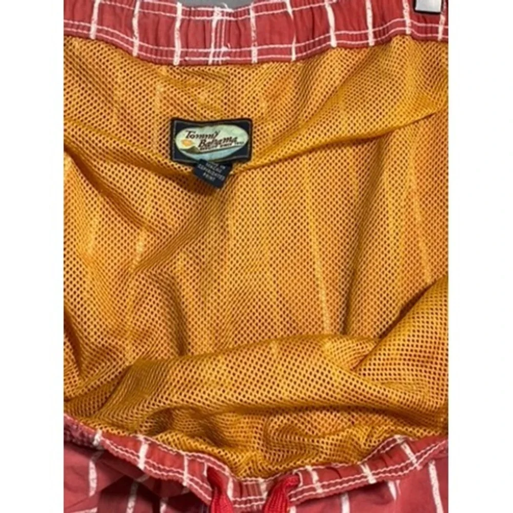 Tommy Bahama Relax Mens XXL Red White Striped Swim Trunks Marlin Board Shorts